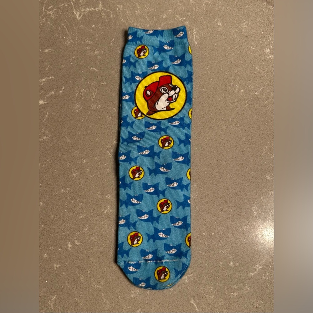 Cute Buc-ee’s Kids Socks Kids Small (5.5” heel to toe) Blue, Yellow & Red